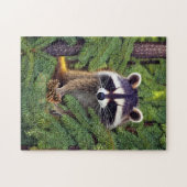 Little Woodland Wilderness Raccoon Legpuzzel (Horizontaal)