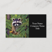 Little Woodland Wilderness Raccoon Visitekaartje (Voorkant)