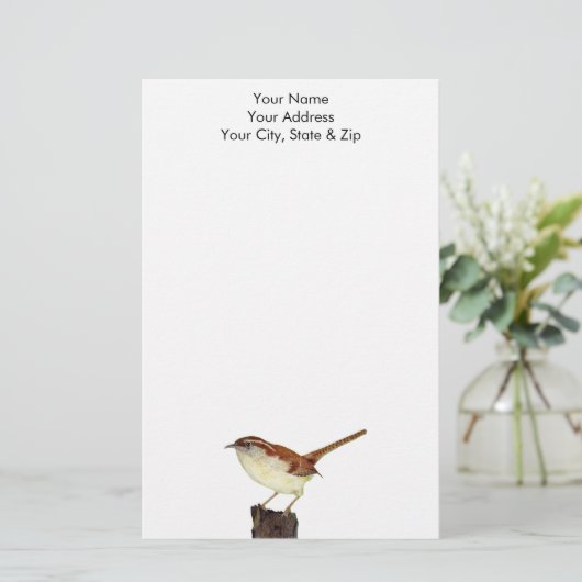 Little Wren Briefpapier (Staand voorkant)