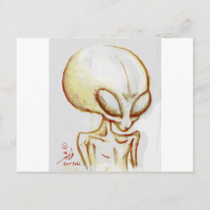 Little Yellow alien form - Ik ben nummer vier Briefkaart