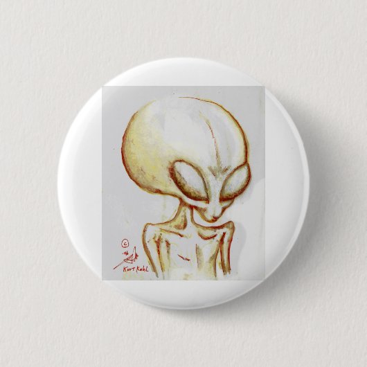 Little Yellow alien form - Ik ben nummer vier Ronde Button 5,7 Cm (Voorkant)