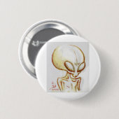 Little Yellow alien form - Ik ben nummer vier Ronde Button 5,7 Cm (Voorkant /achterkant)