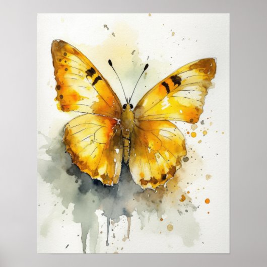 Little Yellow Butterfly Art Print Poster (Voorkant)