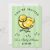 Little Yellow Chick Baby shower uitnodiging (Voorkant)