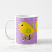 Little Yellow Chick Paars Polka Dots Koffiemok (Links)