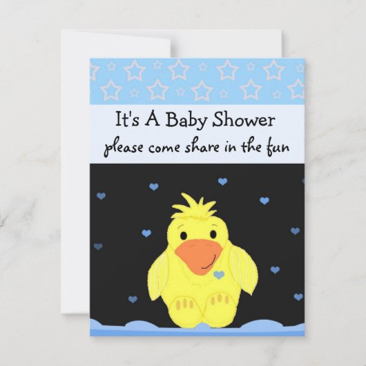 Little Yellow Duck Baby shower Kaart (Voorkant)