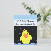 Little Yellow Duck Baby shower Kaart (Staand voorkant)