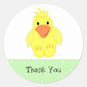 Little Yellow Duck bedankt Ronde Sticker