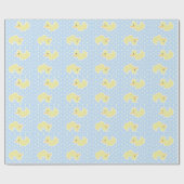 Little Yellow Duck Wrapping Paper (Light Blue) Cadeaupapier (Vlak)