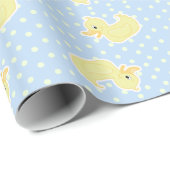 Little Yellow Duck Wrapping Paper (Light Blue) Cadeaupapier (Rol Hoek)
