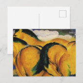 Little Yellow Horses 1912, ingediend door Franz Ma Briefkaart (Voorkant / Achterkant)
