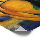 Little Yellow Horses 1912 van Franz Marc Poster (Hoek)