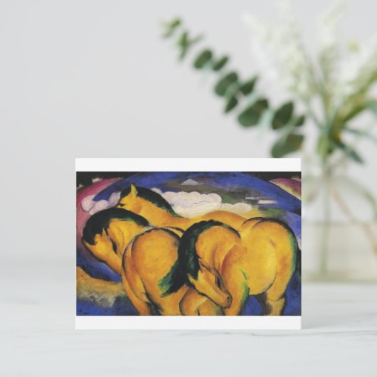 Little Yellow Horses door Franz Marc Briefkaart (Staand voorkant)