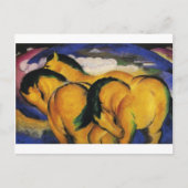 Little Yellow Horses door Franz Marc Briefkaart (Voorkant)