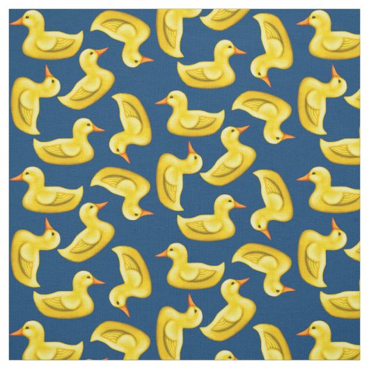 Little Yellow Rubber Duck Fabric Stof (Swatch)