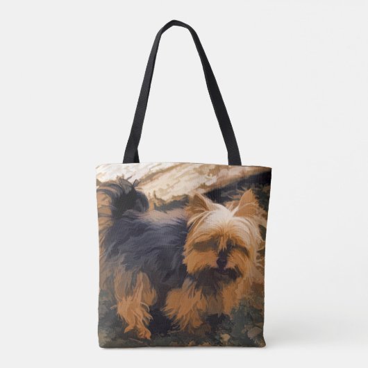 Little Yorkie - Yorkshire Terrier Hond Tote Bag (Achterkant)
