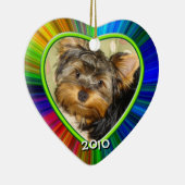 Little Yorkies First Kerstversiering Keramisch Ornament (Rechts)