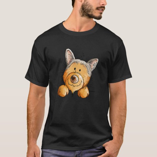 Little Yorkshire Terrier Head I Dog Friend T-shirt (Voorkant)