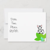 Little Zebra Baby Shower Uitnodiging (Achterkant)