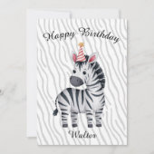 Little Zebra birthday card for child Kaart (Voorkant)