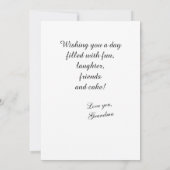 Little Zebra birthday card for child Kaart (Achterkant)