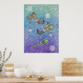 Little Zeemeerminnen Poster door Molly Harrison (Keuken)