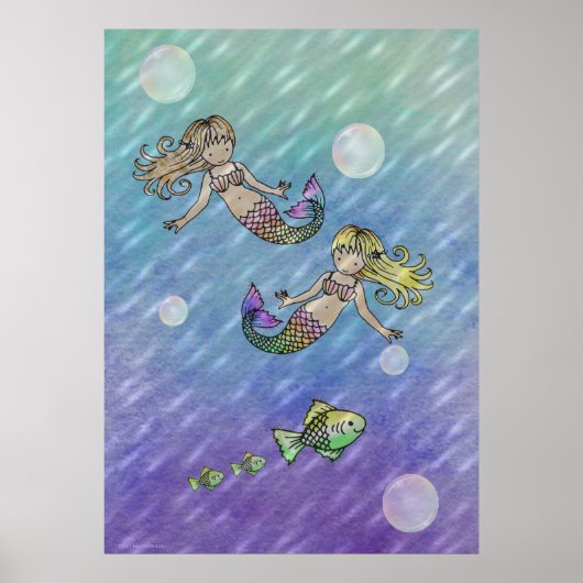 Little Zeemeerminnen Poster door Molly Harrison (Voorkant)