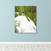 Little Zig Zag Falls | Mount Hood National Forest Canvas Afdruk (Insitu (Houten vloer))