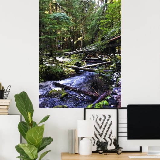 Little Zigzag River, Oregon Poster (Thuiskantoor)