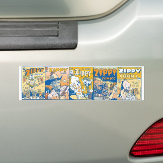 Little Zippy Comic Hoesjes Bumpersticker (Op auto)