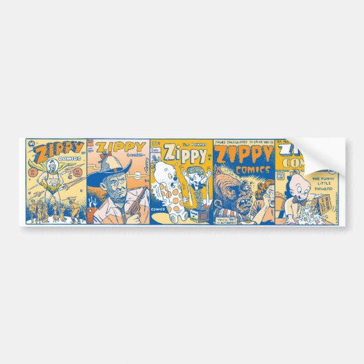 Little Zippy Comic Hoesjes Bumpersticker (Voorkant)