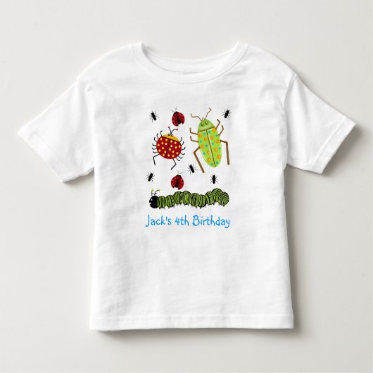 Littlebeane bugs snijdt Ladybug Ant Caterstyle Kinder Shirts (Voorkant)