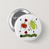 Littlebeane bugs snijdt Ladybug Ant Caterstyle Ronde Button 5,7 Cm (Voorkant /achterkant)