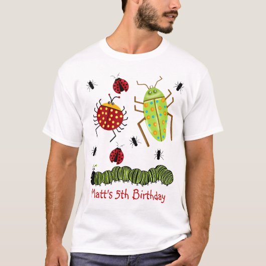 Littlebeane bugs snijdt Ladybug Ant Caterstyle T-shirt (Voorkant)