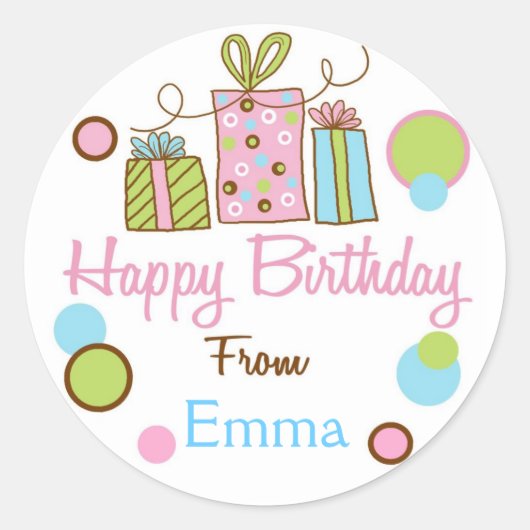 Littlebeane verjaardagscadeau Stickers (Voorkant)