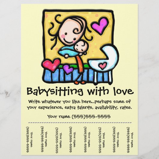 LittleGirlie Babyzittende aangepaste vuilnisbelt Flyer (Voorkant)