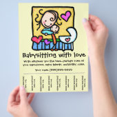 LittleGirlie Babyzittende aangepaste vuilnisbelt Flyer (Hand)