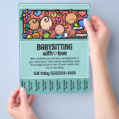 LittleGirlie Child care custom traar-sheet flyer (Hand)