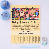 LittleGirlie Child care custom traar-sheet_Gold Flyer (Enkel)