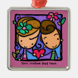 LittleGirlie First Love Custom-sierent Metalen Ornament
