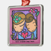 LittleGirlie First Love Custom-sierent Metalen Ornament (Links)
