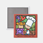 LittleGirlie houdt van brood te bakken DK RUST Magneet (Voorkant / Achterkant)