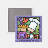 LittleGirlie houdt van brood te bakken PPL Magneet (Voorkant / Achterkant)