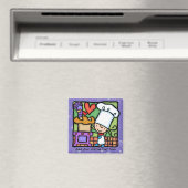 LittleGirlie houdt van brood te bakken PPL Magneet (Insitu (Vaatwasser))