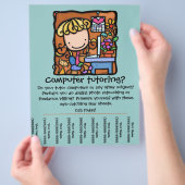 LittleGirlie is een computertutor! Pas het aan Flyer (Hand)
