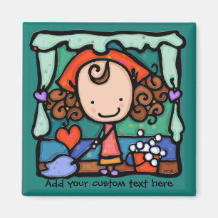 LittleGirlie is een schone freak. GROENBLAUW Magneet