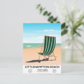 Littlehampton Beach East Sussex reisposter Briefkaart (Staand voorkant)