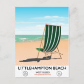 Littlehampton Beach East Sussex reisposter Briefkaart (Voorkant)