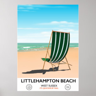 Littlehampton Beach East Sussex reisposter Poster