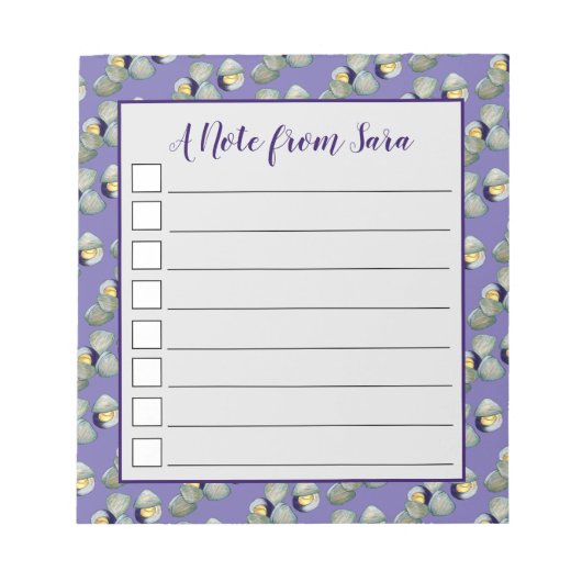 Littleneck Clams Seafood Clambake Clam Digging Notitieblok (Voorkant)